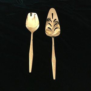 VTG Golden Bouquet Serving Utensils set of 2